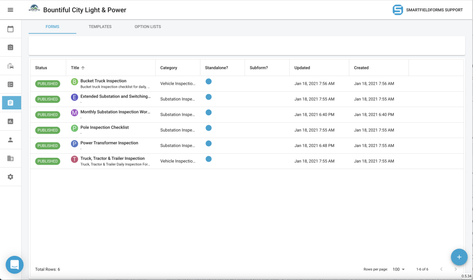 screenshot of Smart Field CMMS